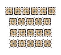 Gatuida 21 Pcs Removable Waterproof Non-Slip PVC Floor Stickers with Elegant Thickened Diagonal Tile Design for Decorating Bathrooms and Doors