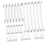Gatuida 24pcs Body Piercing Jewelry Set Eyebrow Tongue Nose Rings Industrial Style Polished Body Jewelry for Women for Daily Wear Special Occasions