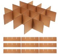 Gatuida 24pcs Box Logistics Packaging Box Cardboard Glassware Partition Cardboard Dividers for Boxes Ornaments Cardboard Moving Boxes Dividers Glass Dividers for Moving Boxes Paper Brown