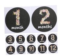 Gatuida 24pcs Boy Girl Month Sticker Flower Pattern Decorative Sticker for Photo Props Month Decals for Shower Decorations for First Birthday