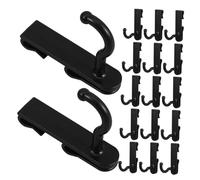 Gatuida 24pcs Heavy Duty Black Plastic Pegboard Hooks for Wall Hanging Tools Organizer Easy Installation Pegboard Accessories for Garage Kitchen Office Storage