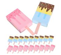 Gatuida 24pcs Ice Shape Candy Boxes Paper Party Favor Snack Containers for Weddings Birthday Holiday with Pink Blue Compartments Creative Gift Storage