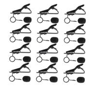 Gatuida 24pcs Metal Microphone Clip Lapel Tie Clip Mini Lapel Lavalier Mic for Studio Microphone Use Tie Collar