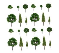 Gatuida 24pcs Miniature Plastic Trees for DIY Landscape Lightweight Fake Succulent Artificial Plants with Fade Resistant Finish Realistic Mini Model Trees for Home Party and Craft