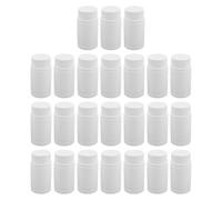 Gatuida 24pcs Packaging Bottle Pill Bottle Lids Empty Medicine Wide Mouth Sample Containers for Travel Tablet Storage