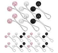 Gatuida 24Pcs Pearl Hijab Pins U-Shaped Scarf Clips Black White Purple Muslim Headscarf Shawl Brooch Safety Pins for Women Hijab Accessories