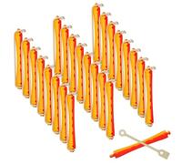 Gatuida 24Pcs Perm Rods for Hair with Rubber Bands DIY Hair Styling Tools for Home Salon Barbershop and Retro Easily