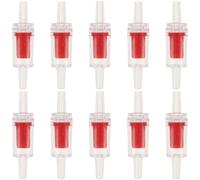 Gatuida 24pcs Plastic Check Valve Hose Barb Non Return Ozone Resistance Plastic Valve Check Aquarium for Water Fuel Air Gas Red