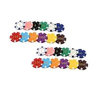 Gatuida 24Pcs Poker Chips Game Tokens with Values Educational Rewarding Coins for Students Math Learning Counting Sorting Grouping and Gambling Games