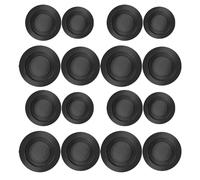 Gatuida 24PCS Universal Rubber Piggy Bank Stopper Replacement Mixed Size Black Rubber Coin Bank Closure Multi-Purpose Round Plug for Saving Box