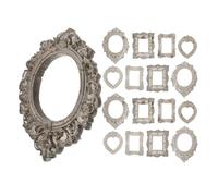 Gatuida 24pcs Vintage Mini Picture Frames Baroque Antique Small Resin Jewelry Display Table Frame for Christmas DIY Photo Holiday Party Decoration