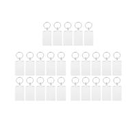 Gatuida 25pcs Acrylic Rectangle Keychain Blanks for Photo Holders, Creative and Fashionable Key Rings for Personalised and DIY Craft Projects