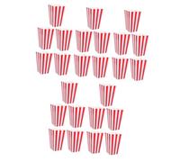Gatuida 25pcs Classic Striped Popcorn Cups Retro Paper Snack Containers for Parties Movie Nights and Carnivals Generous Capacity Snack Boxes for Popcorn French Fries and More