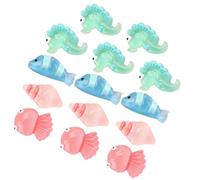 Gatuida 25Pcs Luminous Mini Ocean Animals Figurines Glow the Dark Decor for Fish Tanks Educational Displays and Bath Realistic Sea Creatures Accessories