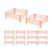 Gatuida 25Pcs Miniature Beige Farm Fences Model Set Micro Landscape Decor for Dollhouse Garden Scenes Mini and Mini Garden Fencing Accessories