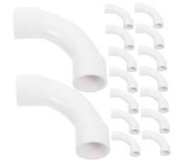 Gatuida 25pcs PVC Sweep Elbow Fittings Fire Retardant Pipe Connectors for Electrical Wiring Plumbing with Large Bend Radius PVC Mechanism Construction