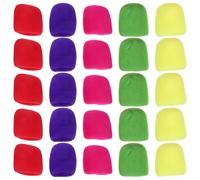 Gatuida 25pcs Thickened Microphone Cover Mic Covers for Home Singing Microphone Windscreen Mic Sponge for Recording Studios Windscreen for Handheld Elastic Sleeve