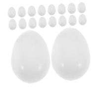 Gatuida 25pcs White Artificial Parrot Eggs Realistic Plastic Faux Nest Eggs for Bird Accessories Reusable Hatching Props for Parrots Stable Design to Promote Breeding and Hatch Management