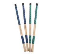Gatuida 2pairs Jazz Drum Brushes Drumming Stick Comfortable Rubber Handles for Drums Drumsticks for Practice Rock Country and Folk Drummers