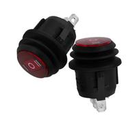 Gatuida 2pcs 3 Pin Waterproof Boat Toggle Switch Round Rocker Switch 3 Position on off for Car Truck Camper Household Appliances