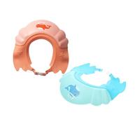 Gatuida 2PCS Adjustable Shower Cap for Boys and Bath Visor with Ear and Eye Protection Elastic Band Hair Washing Shield for Cute Cartoon Whale Design