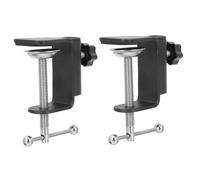 Gatuida 2pcs Adjustable Table Mount L-clamp Desk Cantilever Bracket Clips 360° Rotatable Work Surface Mounting Accessories for Office and Industrial Use