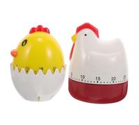 Gatuida 2pcs Adorable Mechanical Kitchen Timer Cartoon Countdown Timers with Eggshell Chick Design Sturdy Cooking for Baking and Shower Management