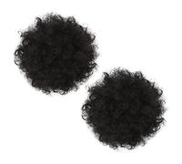 Gatuida 2pcs Afro Curly Hair Bun Chignon Hairpiece for Women High Temperature Synthetic Wigs Natural Looking Hair Accessories for Fashion Lovers