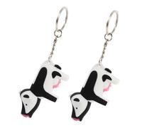 Gatuida 2pcs Animal Key Pendant Flashlight Keychain with Sound and Glow Abs Plastic Cow Design for Party Favors Creative Torch Keyrings for Women Men Backpack Purse