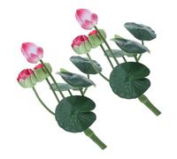 Gatuida 2pcs Artificial Lotus Artificial Bouquet of Flowers Flower Arrangements for Table Floral Arrangements Simulated Ornaments Outdoor Lotus Eva Rosy