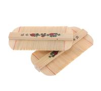Gatuida 2pcs Bamboo Fine Tooth Comb for Dandruff Removal Double Side Hair Comb Pet Grooming Natural Super Thin Tooth Design for Scalp Massage for Boys and Girls Pets and Daily Use