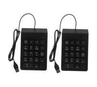 Gatuida 2pcs Bank Financial Keyboard Number Pad Numeric Keypad Keys USB Portable for Laptop Computer Accounting Use