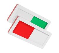 Gatuida 2Pcs Bathroom Status Switching Door Signs White Vacancy Occupied Slider for Office Restroom Conference Room Identification