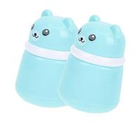 Gatuida 2Pcs Bear Shaped Powder Puff Container Portable Powder Dispenser for Adults for Summer Use No Waste Application Easy to Use Blue Color