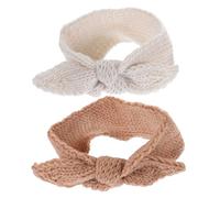 Gatuida 2pcs Bow Headband for Baby Toddler Decorative Accessory Knitted Design Fabric Assorted Colour Built to Last Hair Bands for Birthday Party