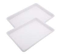 Gatuida 2pcs Boys and Girls Plastic Painting Trays White Colour Multi-functional Pigment Mixing Trays Safe Non-scratch Design for Children Art and Craft Activities