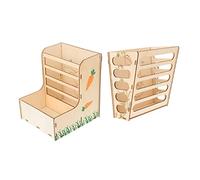 Gatuida 2Pcs Bunny Feeders Wear Resistant Rabbit Supply with Convenient Holders Practical Indoor Rack for Clean Feeding and Slow Eating Durable Design for Animals