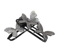 Gatuida 2pcs Butterfly Hair Bun Maker with Sparkling Rhinestone and Velvet Design Portable Hair Accessories Suitable for Daily Wear and Travel