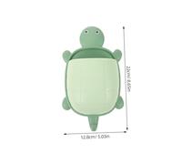 Gatuida 2pcs Cartoon Turtle Toothbrush Holder Wall-mounted Shower Storage Rack for Bathroom Capacity Toothpaste Stand Home Organizer in Orange and Light Green