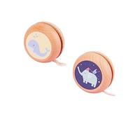 Gatuida 2Pcs Cartoon Wooden Yo Yo for Whale Elephant Pattern Fun Yoyo Portable for Yoyo Enthusiasts