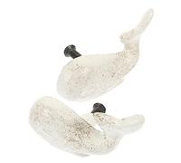 Gatuida 2pcs Cast Iron Wardrobe Handles White Whale Design Ocean Theme Drawer Pulls Smooth Surface Nautical Door Knobs for Childrens Cupboard Cabinet Replacement