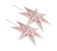 Gatuida 2PCS Christmas Paper Star Lampshade Hollow Origami Nine-Pointed Pendant Light Covers for Holiday Party Decorations and Festive Ceiling Hanging