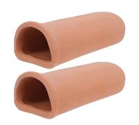Gatuida 2pcs Clay Fish Hideout Small Breeding Cave for Betta Fish and Shrimp, Aquarium Decor with Optimal Spawning Shelter to Reduce Territorial Disputes, for Home Aquariums