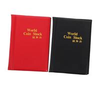 Gatuida 2pcs Coin Album Book Portable Coin Collection Organizer with Transparent Holders Storage Case for Collectors Includes Albums for Secure Money Display