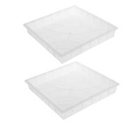 Gatuida 2pcs Concrete Stamp Molds for Garden Pathway DIY Stepping Stone Maker with Reusable Texture Pattern Easy to Clean Outdoor Lawn Pavement Mold for Residential and Commercial