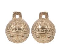 Gatuida 2pcs Copper Dog Bells Pet Collar Bells Hanging Pendants 34mm Portable for Dog Training and Collar Decoration in Pet Supplies