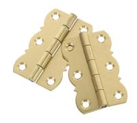 Gatuida 2pcs Copper Piano Music Stand Hinges Disc Shaped Bookshelf Tray Hinge for Cabinet Jewelry Box Furniture Craft Projects No Screws Included