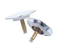 Gatuida 2pcs Copper Sink Hole Cover Faucet Cover Bath Drain Strainer with Piston Bathtub Stopper for Efficient Water Flow and Debris Prevention in Bathroom Sink