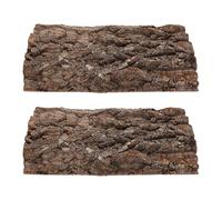 Gatuida 2pcs Cork Terrarium Background: Natural Cork Large Bark Climbing Mat Habitat Decoration For Chameleons Lizards Turtles Background