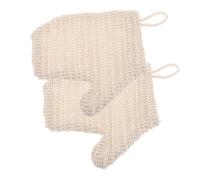 Gatuida 2pcs Cotton Linen Bath Exfoliating Gloves Thick Durable Shower Mitts for Men and Women Reusable Washable Spa Gloves with Rich Lather for Skin Cleansing and Dead Skin Removal